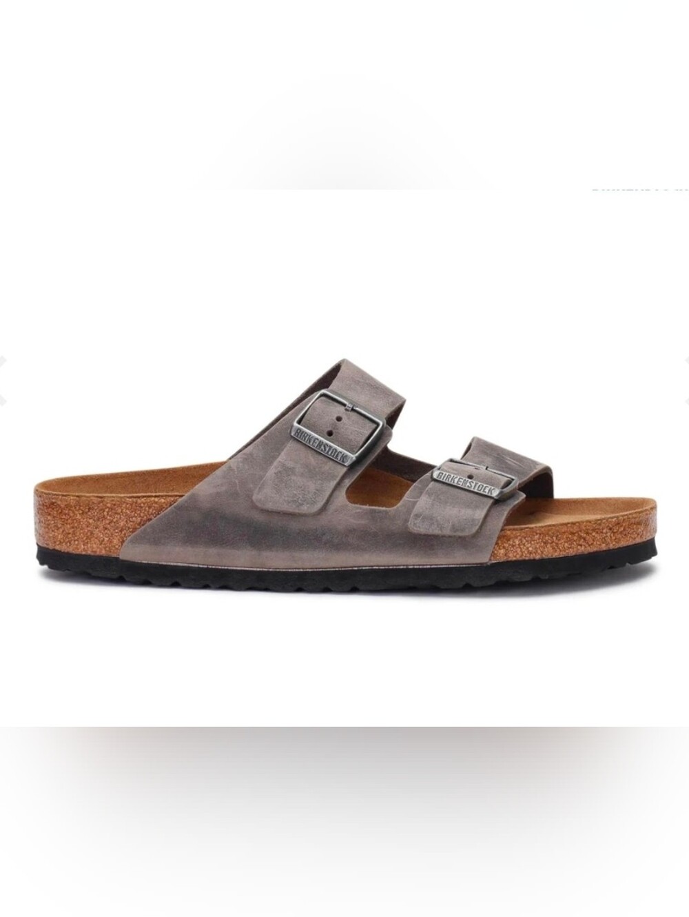 Birkenstock Arizona Leather Sandals In Gray, Sz 42